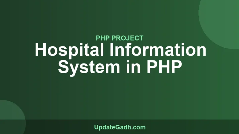 Hospital Information System in PHP