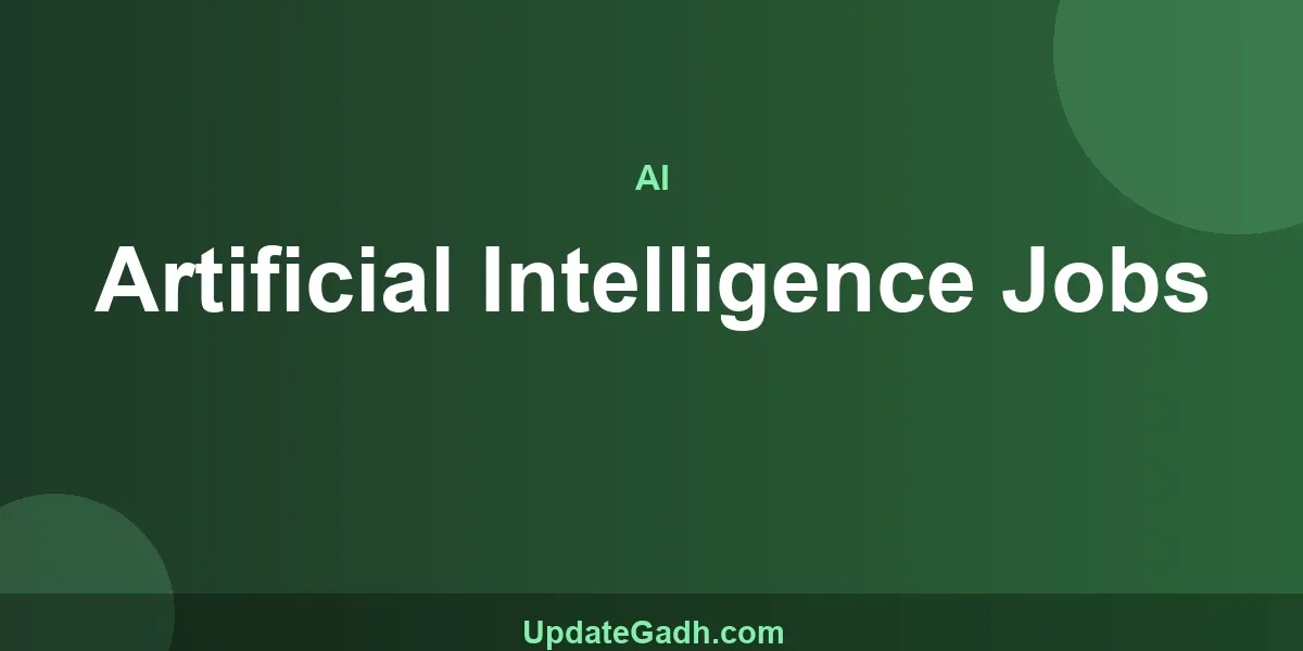 Artificial Intelligence Jobs