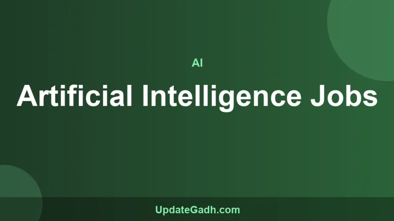 Artificial Intelligence Jobs