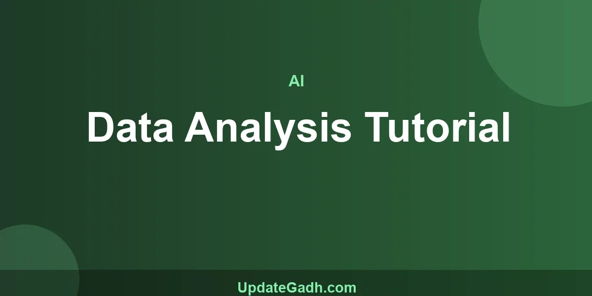 Data Analysis Tutorial