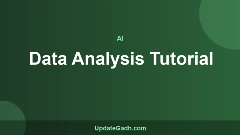 Data Analysis Tutorial