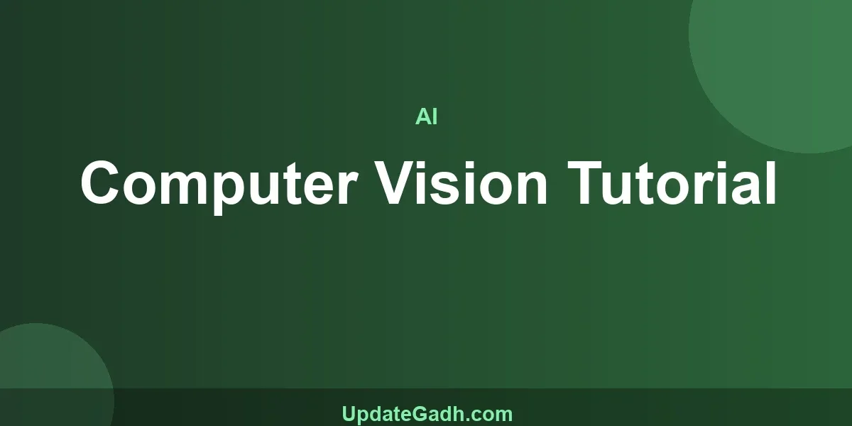 Computer Vision Tutorial