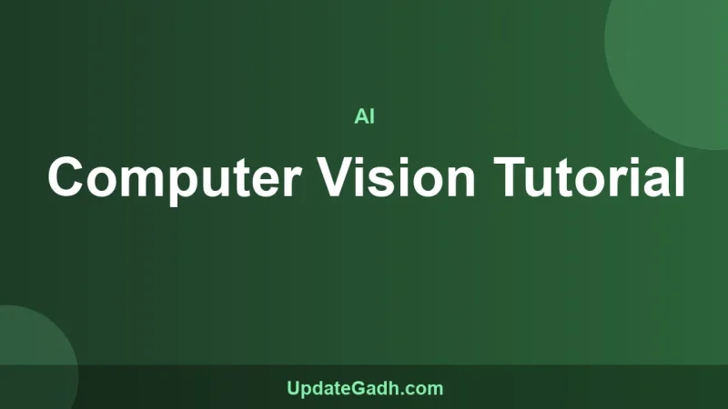 Computer Vision Tutorial