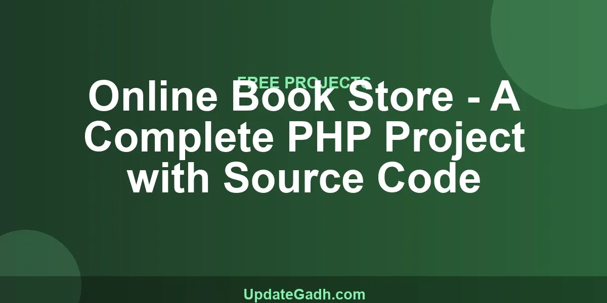 Online Book Store - A Complete PHP Project with Source Code