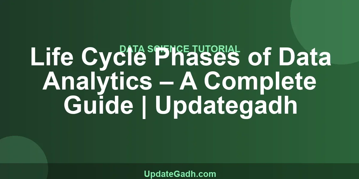 Life Cycle Phases of Data Analytics – A Complete Guide | Updategadh
