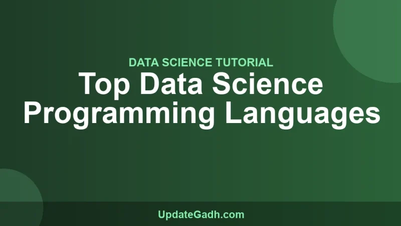 Top Data Science Programming Languages