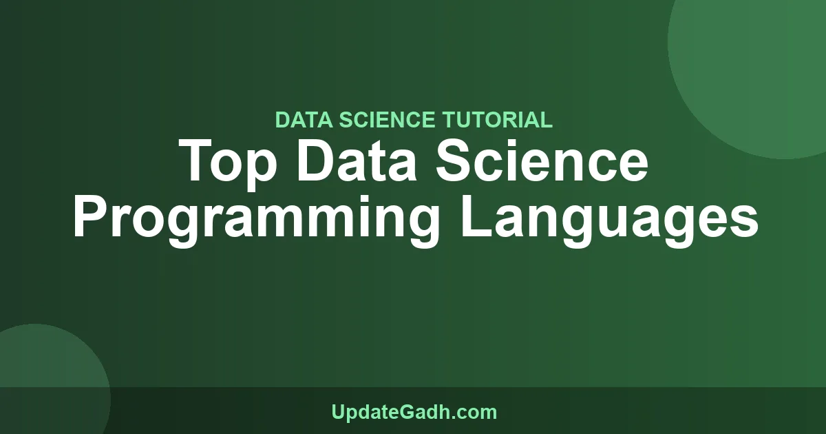 Top Data Science Programming Languages in 2026