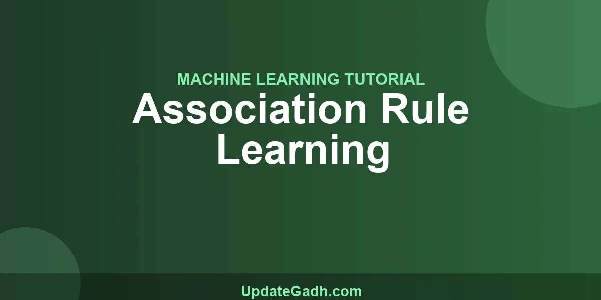 Association Rule Learning
