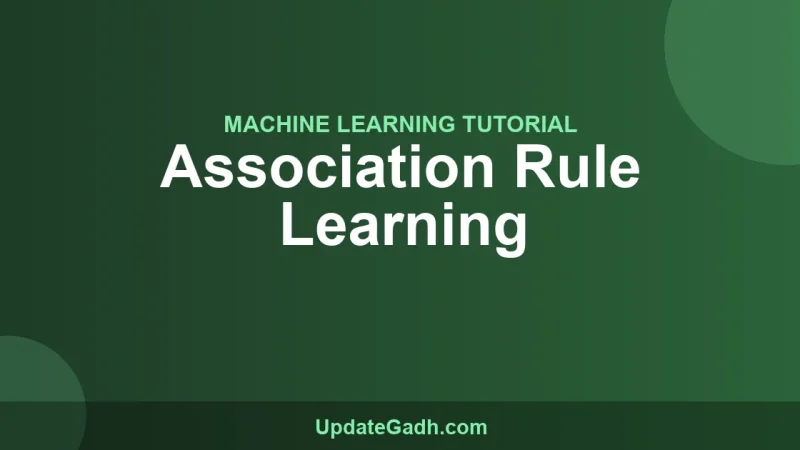 Association Rule Learning