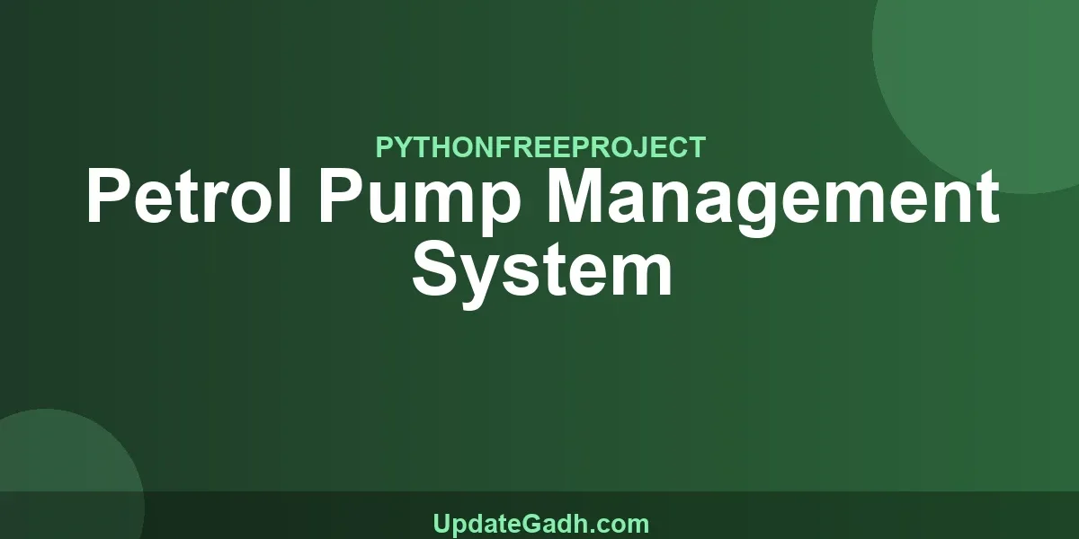 Petrol Pump Management System
