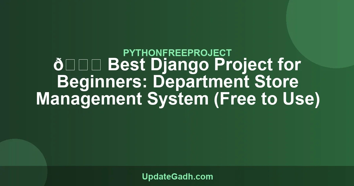 Django Store Management System Project - Free Download