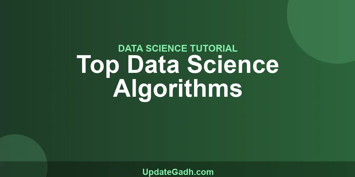 Top Data Science Algorithms