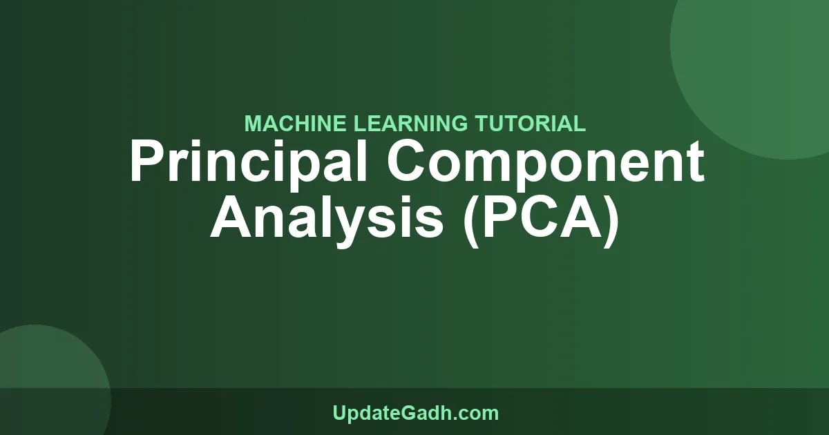 Principal Component Analysis (PCA) Tutorial for Students