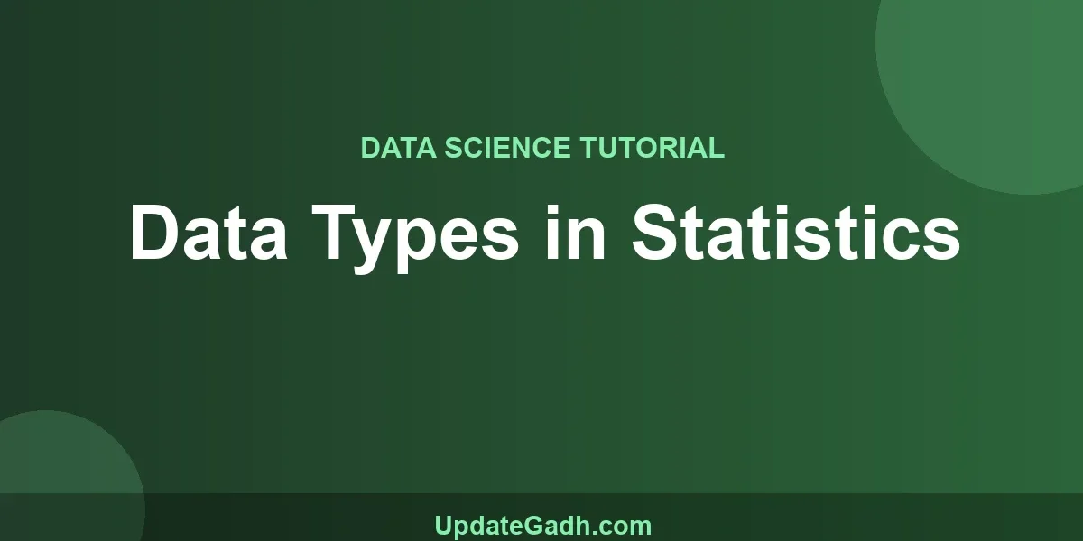 Data Types in Statistics