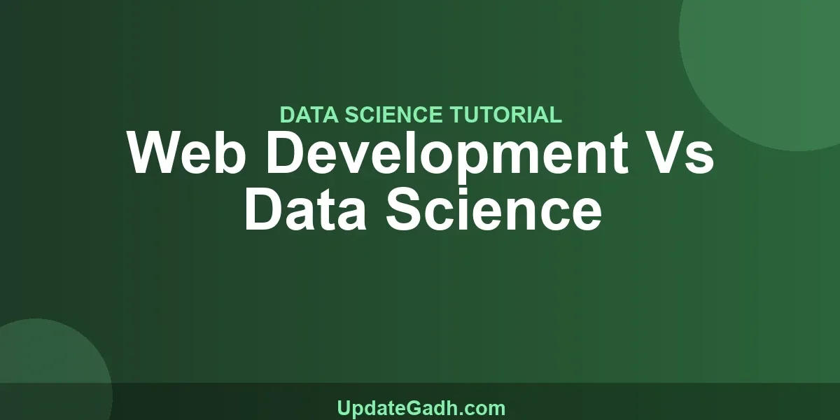 Web Development Vs Data Science