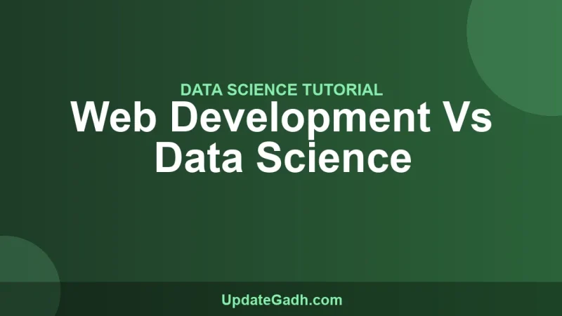 Web Development Vs Data Science