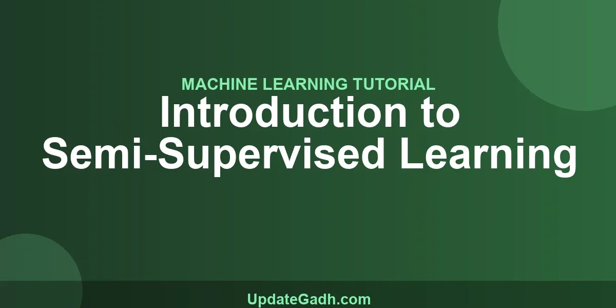 Introduction to Semi-Supervised Learning