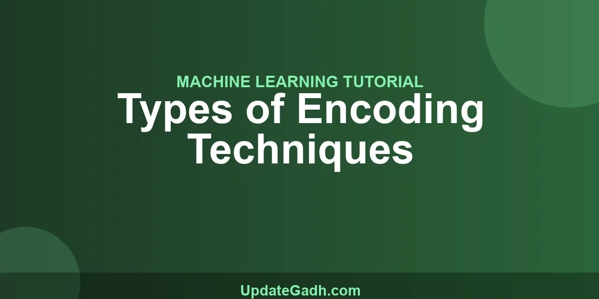 Types of Encoding Techniques