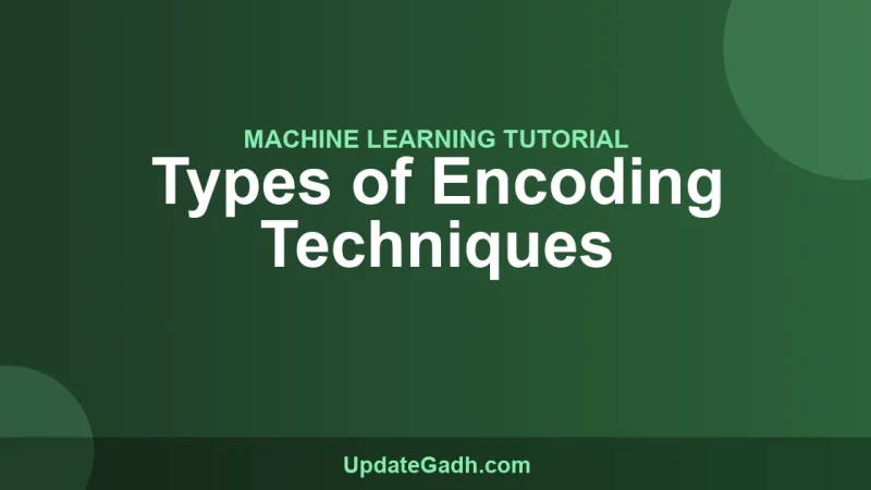 Types of Encoding Techniques