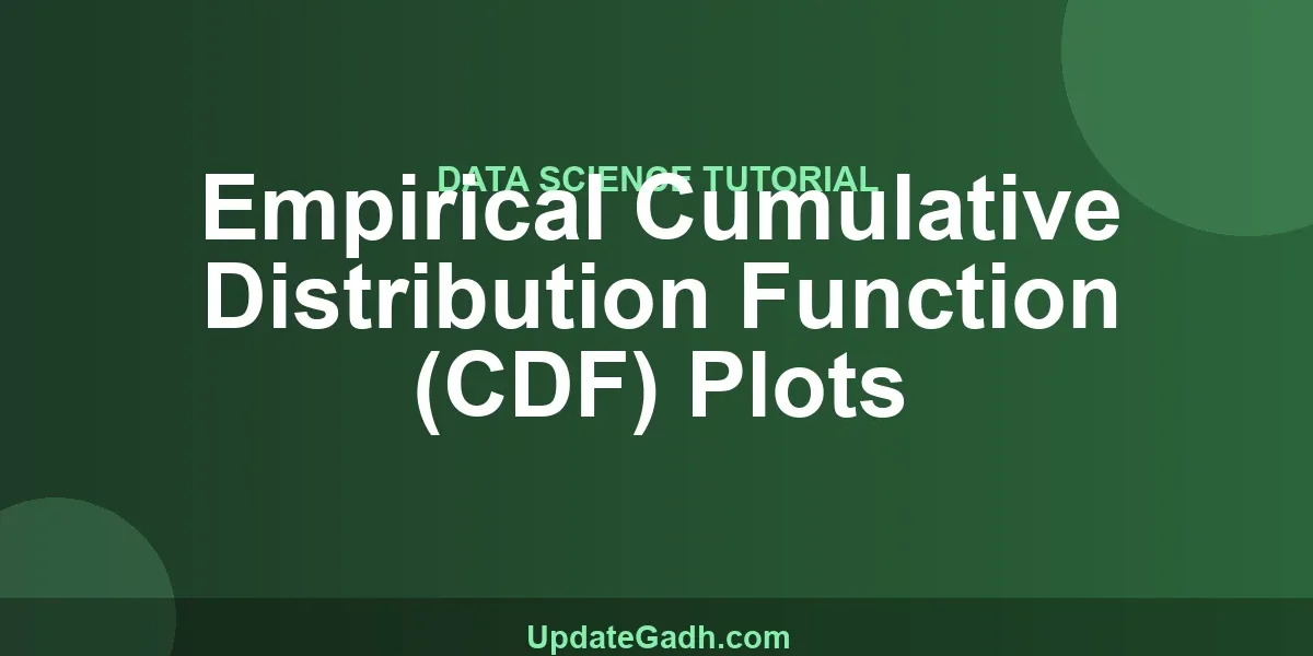 Empirical Cumulative Distribution Function (CDF) Plots