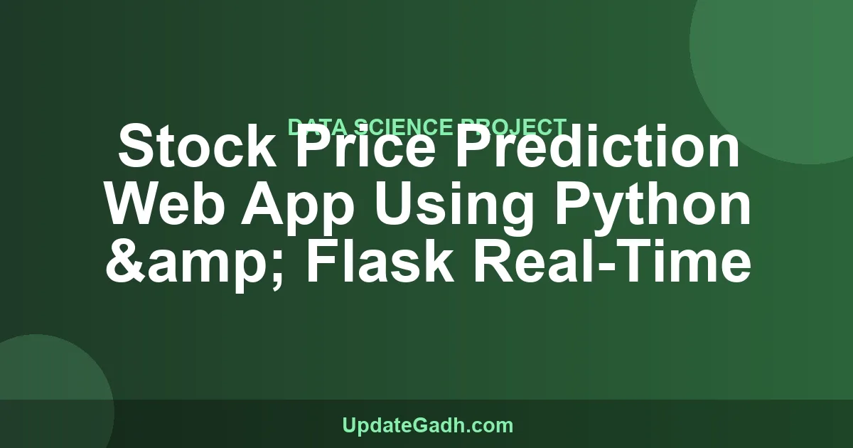 Stock Price Prediction Web App in Python Flask Project