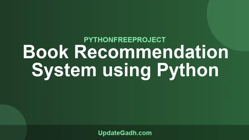 Book Recommendation System using Python