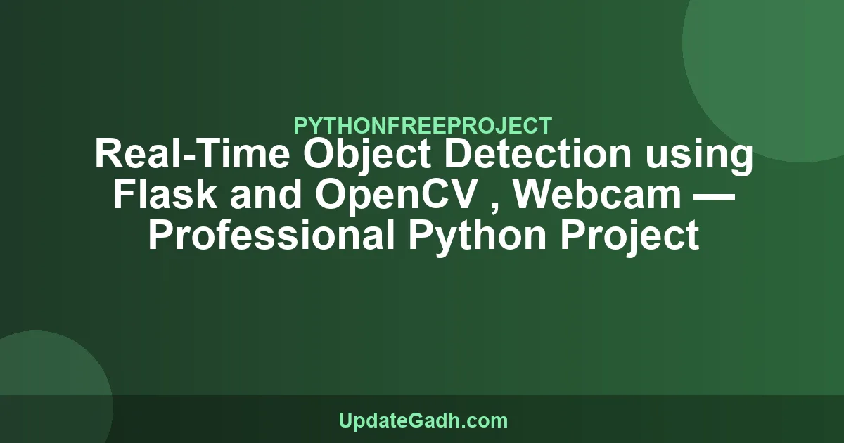 Real-Time Object Detection Flask OpenCV Python Project