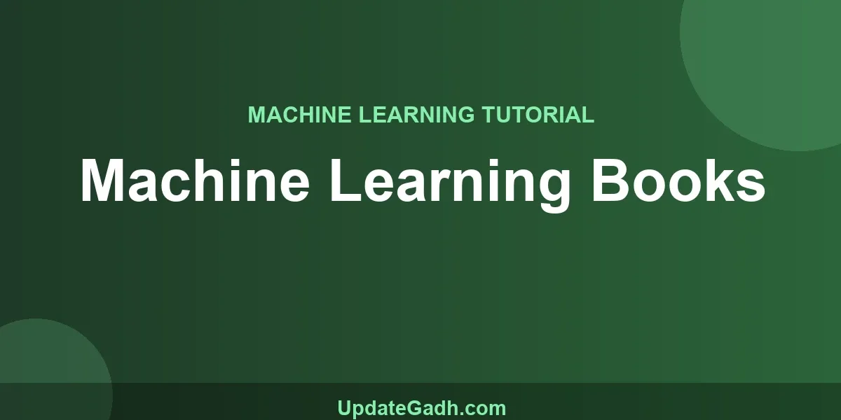Machine Learning Books