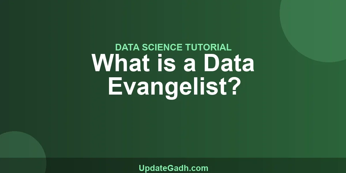 What is a Data Evangelist?