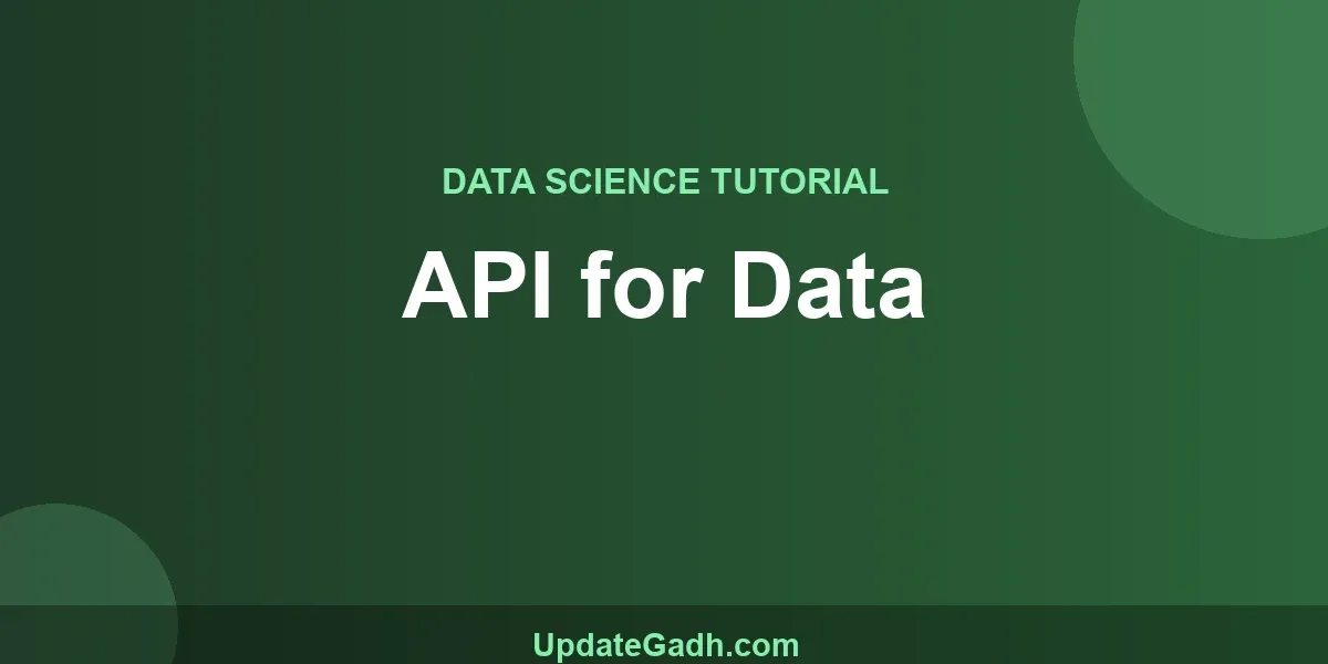 API for Data