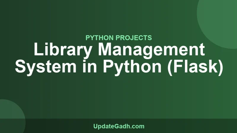 Library Management System in Python (Flask)