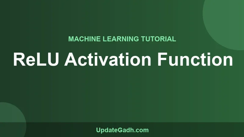 ReLU Activation Function