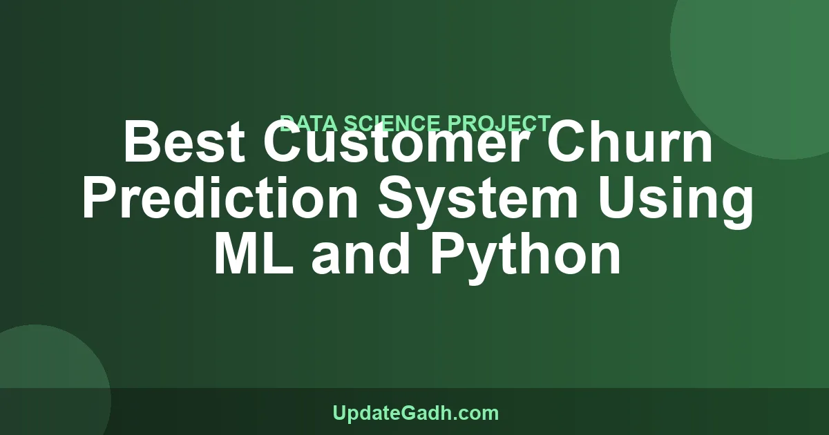 Customer Churn Prediction ML Project Python Code 2024