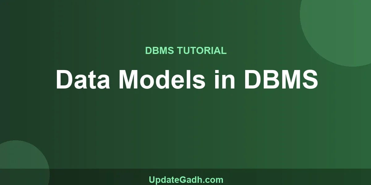 Data Models in DBMS