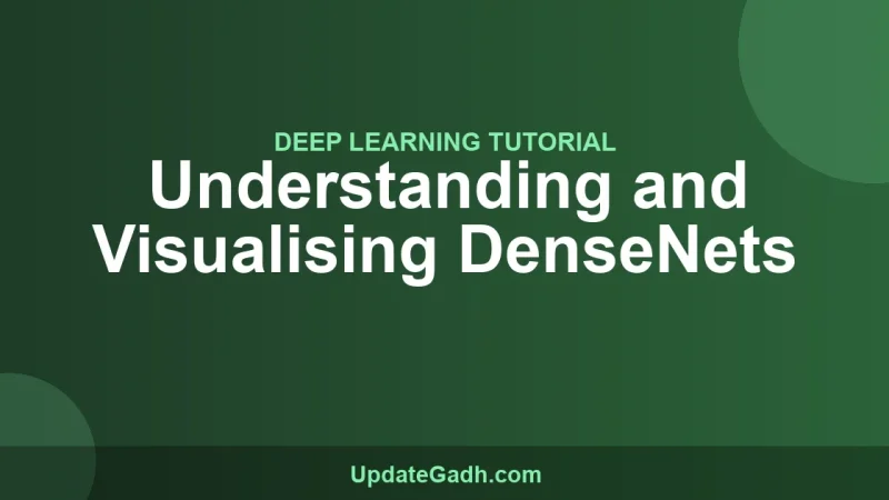 Understanding and Visualising DenseNets
