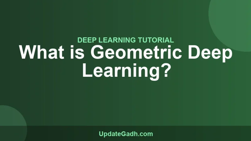 What is Geometric Deep Learning?