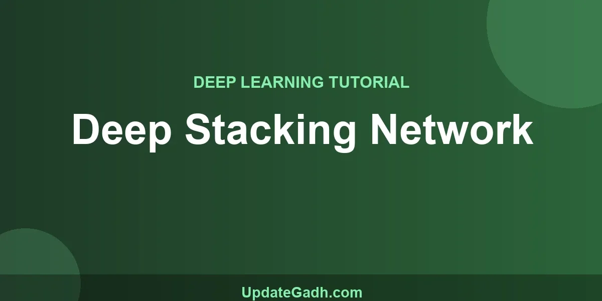 Deep Stacking Network