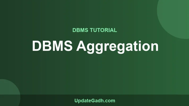 DBMS Aggregation