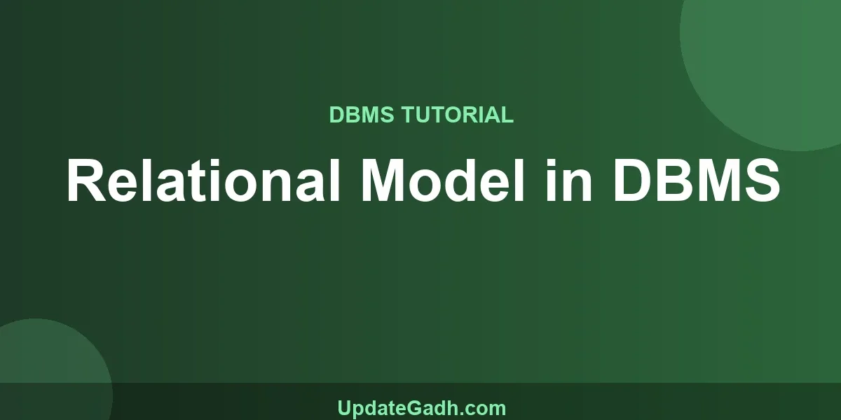Relational Model in DBMS