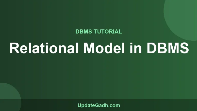 Relational Model in DBMS