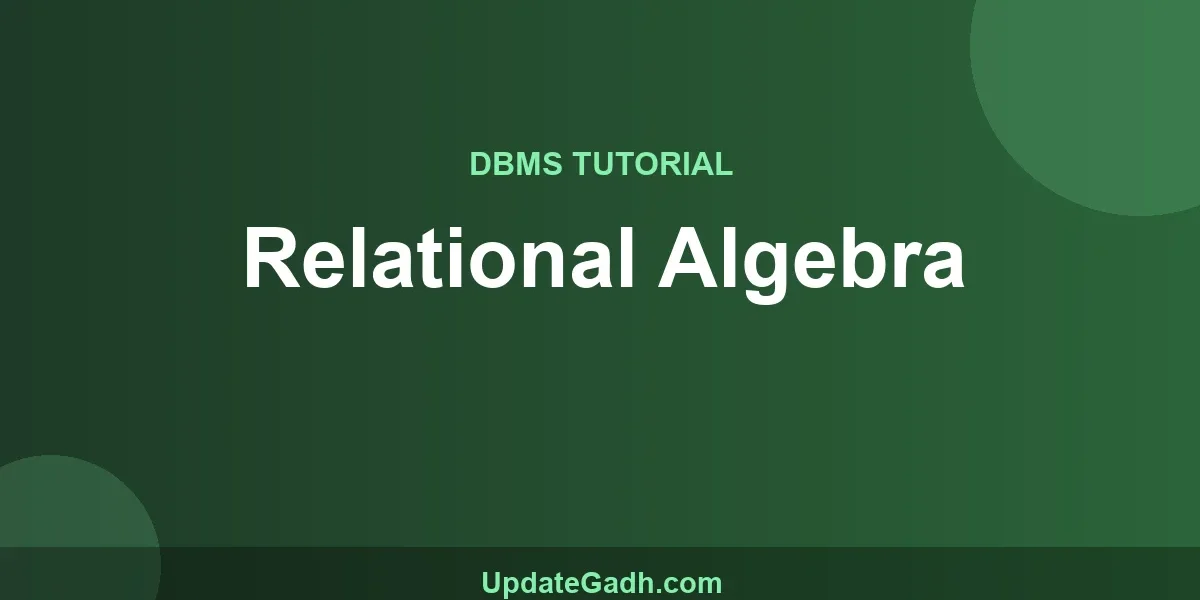 Relational Algebra