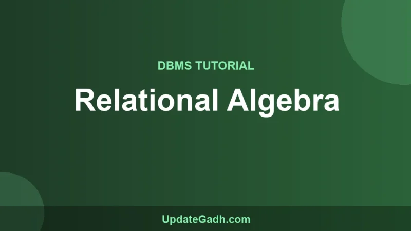 Relational Algebra