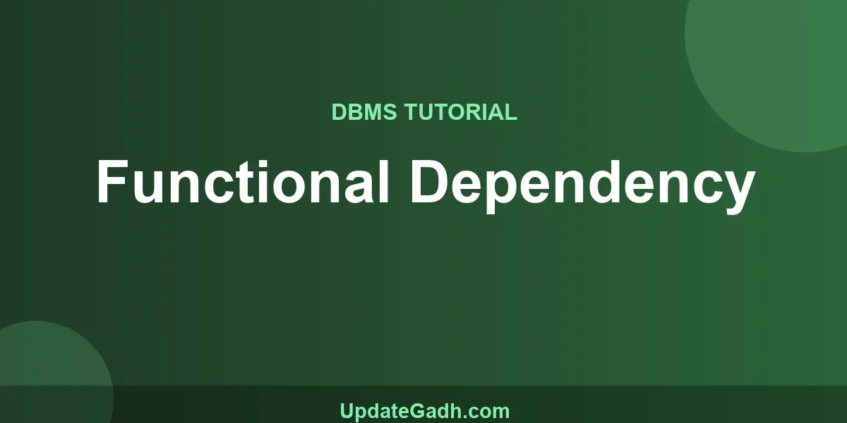 Functional Dependency