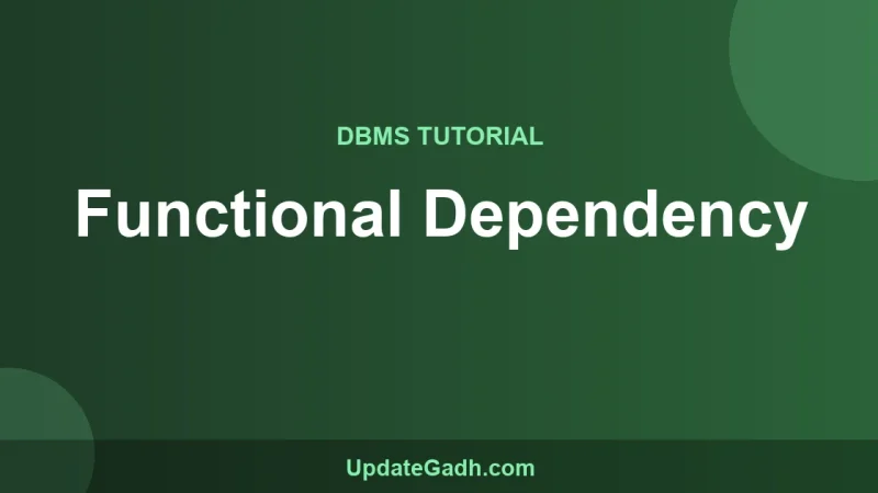 Functional Dependency