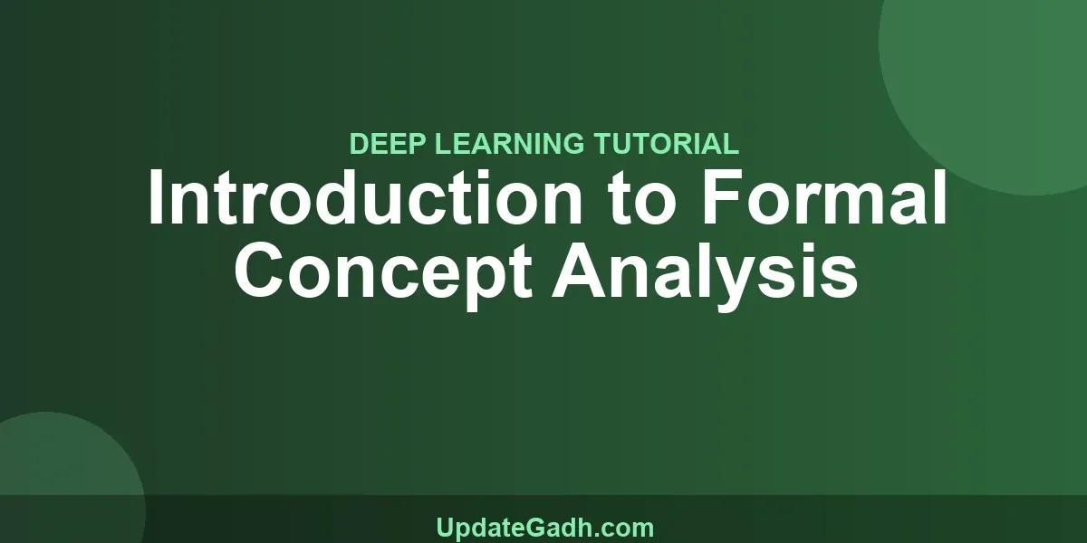 Introduction to Formal Concept Analysis