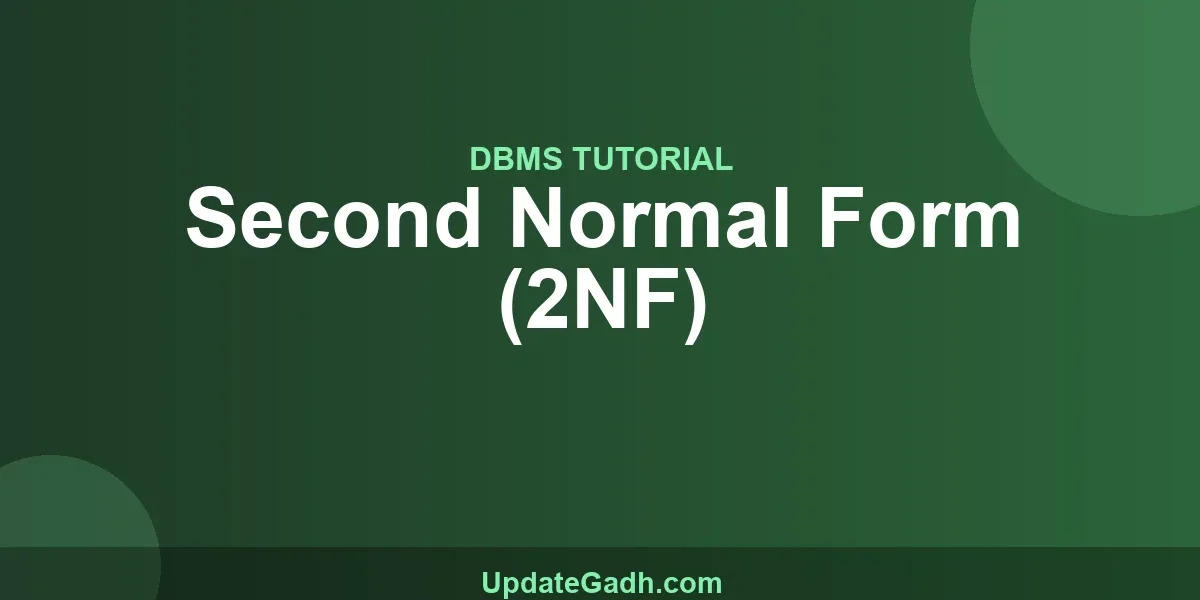 Second Normal Form (2NF)