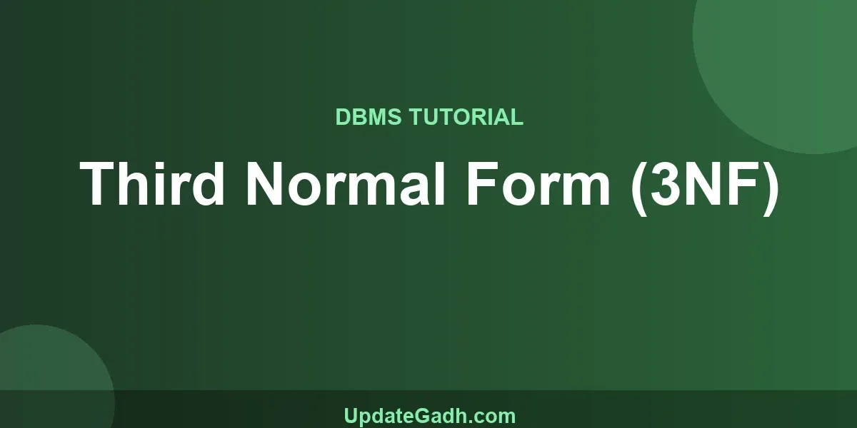 Third Normal Form (3NF)