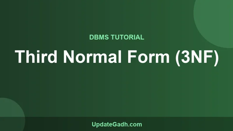 Third Normal Form (3NF)