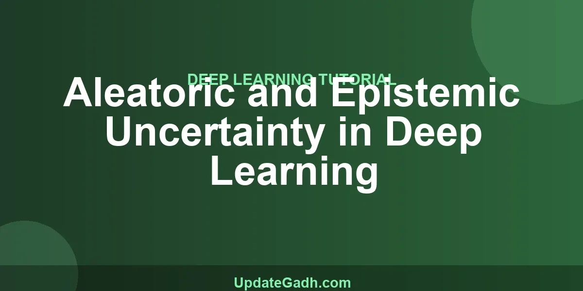 Aleatoric and Epistemic Uncertainty in Deep Learning