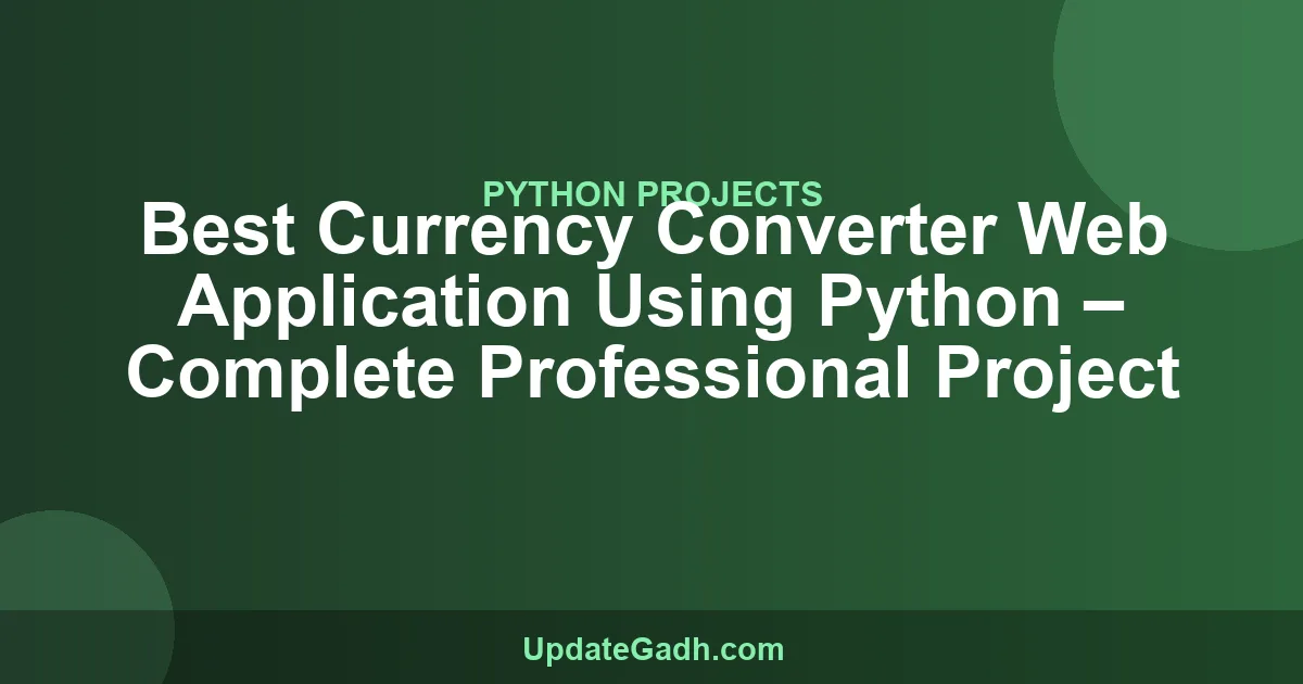 Currency Converter Python Django Project with Source Code